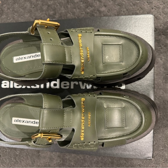 ALEXANDER WANG CARTER PLATFORM FISHERMAN SANDLE SIZE 6.5. - Picture 4 of 9